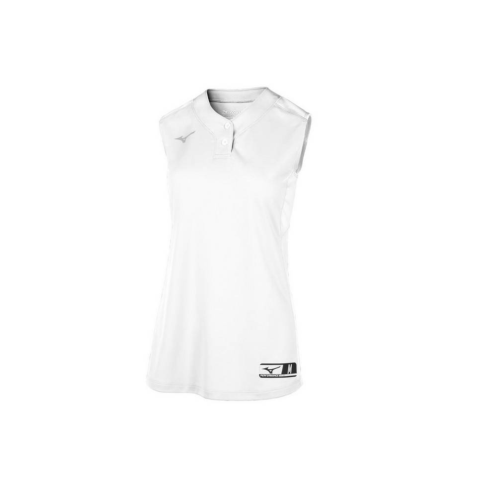 Damske Dresy Mizuno Aerolite 2-Button Sleeveless Softball Biele Vypredaj WRPI47021